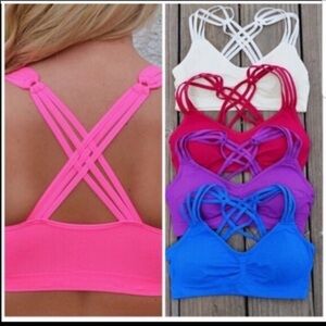 Anemone Hot Pink Multi Strappy Bralette Bra